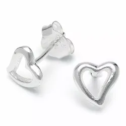 hjärta örhängestift i silver