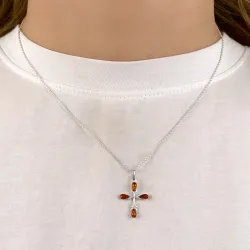 Kors hängen i silver