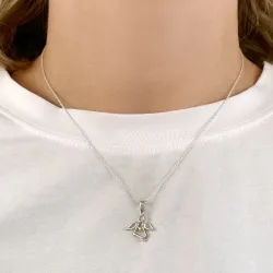 ängel hängen i silver och förgyllt silver