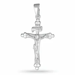 Jesus kors hängen i rhodinerat silver - Amoré