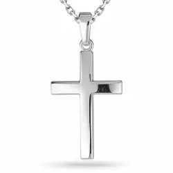 kors halsband i silver med hängen i silver - Amoré