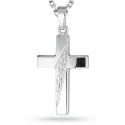 kors halsband i silver med hängen i silver - Amoré