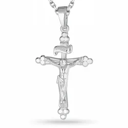 kors med Jesus halsband i silver med hängen i silver - Amoré