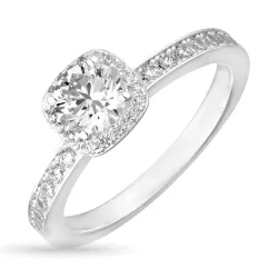 zirkon ring i silver