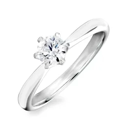 zirkon solitärring i silver