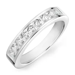 zirkon alliancring i silver