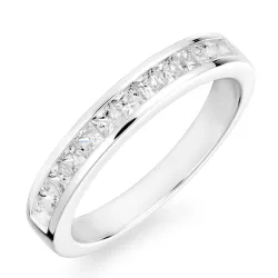 zirkon alliancring i silver