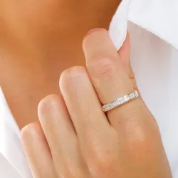 zirkon alliancring i silver