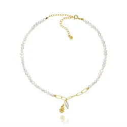 Sistie x Signe Kragh halsband i förgyllt silver