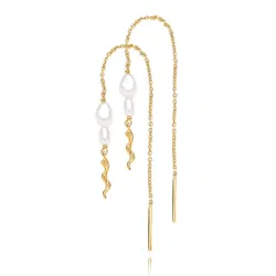 Sistie Rosa örhängen i förgyllt silver