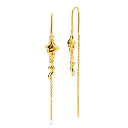 Sistie Oceana kedja örhängen i förgyllt silver