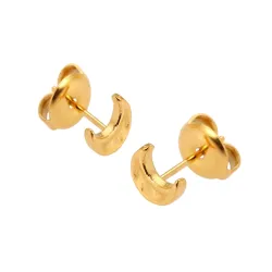 Sistie2ND Sirena måne örhängestift i förgyllt stål