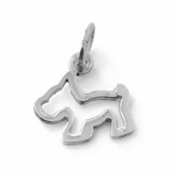 Lille hundar hängen i silver