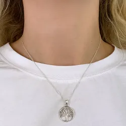 19 mm livets träd hängen i silver