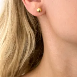 6 mm kula örhängen i förgyllt silver