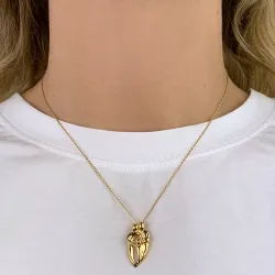 mor och barn hängen i förgyllt silver