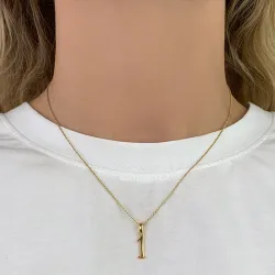 siffran 1 hängen i förgyllt silver