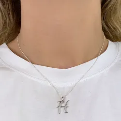 bokstav h hängen i silver - My Letter