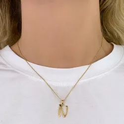 bokstav n hängen i förgyllt silver - My Letter