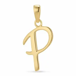 bokstav p hängen i förgyllt silver - My Letter