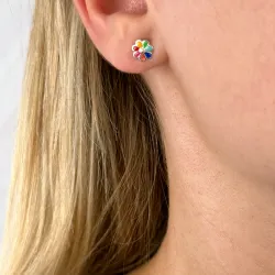 små blommor örhängestift i silver - Little Ones