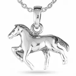 Hästar halsband i silver med hängen i silver