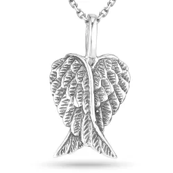 vinge halsband i silver med hängen i silver