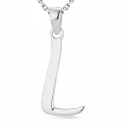 bokstav l halsband i silver med hängen i silver - My Letter