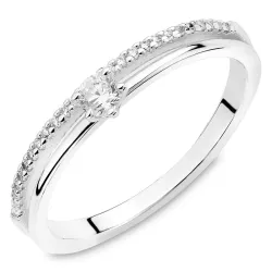zirkon ring i silver