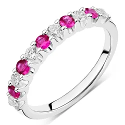 röd alliancring i silver