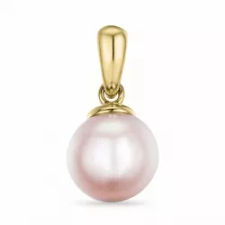 7 mm rosa pärla hängen i 9 karat guld