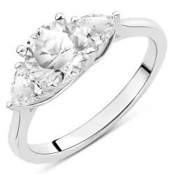 zirkon ring i silver