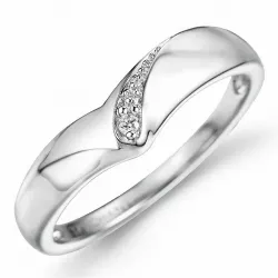 Diamant ring i 9 karat vitguld 0,01 ct
