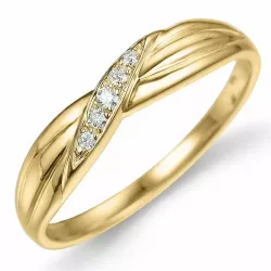 diamant ring i 9 karat guld 0,05 ct