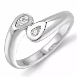 diamantring i 9 karat vitguld 0,06 ct