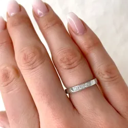 diamant alliancring i 9 karat vitguld 0,09 ct
