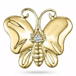 Fjärilar diamant hängen i 9 carat guld 0,01 ct