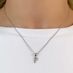 Bokstav p diamant hängen i 9 carat vitguld 0,06 ct