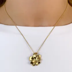 Blommor diamant hängen i 9 carat guld 0,01 ct