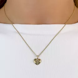 Hjärta diamant hängen i 9 carat guld 0,04 ct