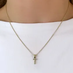 bokstav t diamant hängen i 9 carat guld 0,051 ct