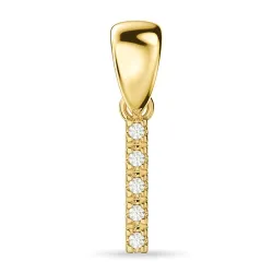 bokstav i diamant hängen i 9 carat guld 0,04 ct