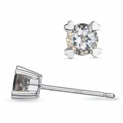 2 x 0,22 ct morganit solitäreörhängestift i 9 karat vitguld med morganit 