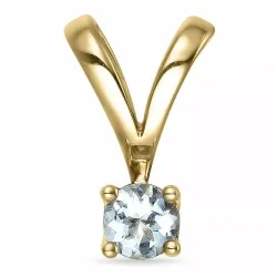 akvamarin hängen i 9 carat guld 0,25 ct
