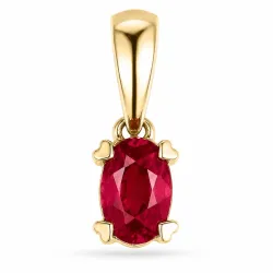 rubin hängen i 9 carat guld 0,35 ct
