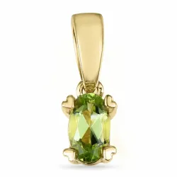 peridot hängen i 9 carat guld 0,25 ct