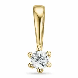 diamant solitärberlock i 9 carat guld 0,05 ct