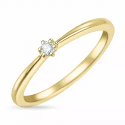 kampajn -  diamant ring i 14  karat guld 0,05 ct
