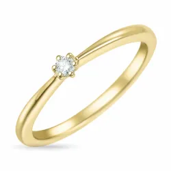 0,05 ct diamant ring i 14  karat guld 0,05 ct