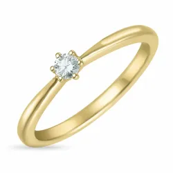 0,10 ct diamant ring i 14  karat guld 0,10 ct